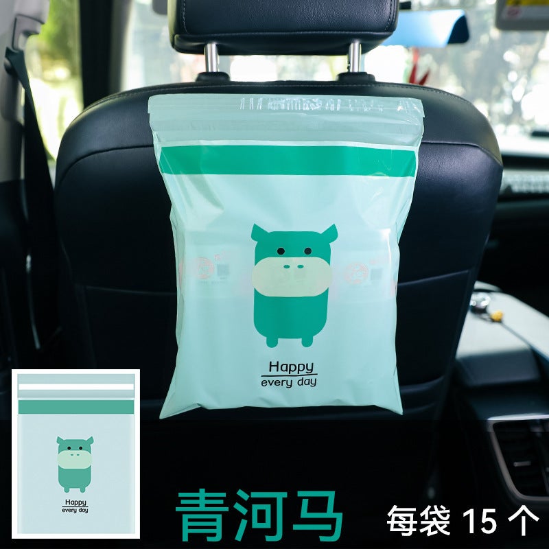 Car Cleaning Bag Adhesive Car Disposable Leak-Proof Vomiting Garbage Bag Office Desktop Portable Storage Bag - Image 1